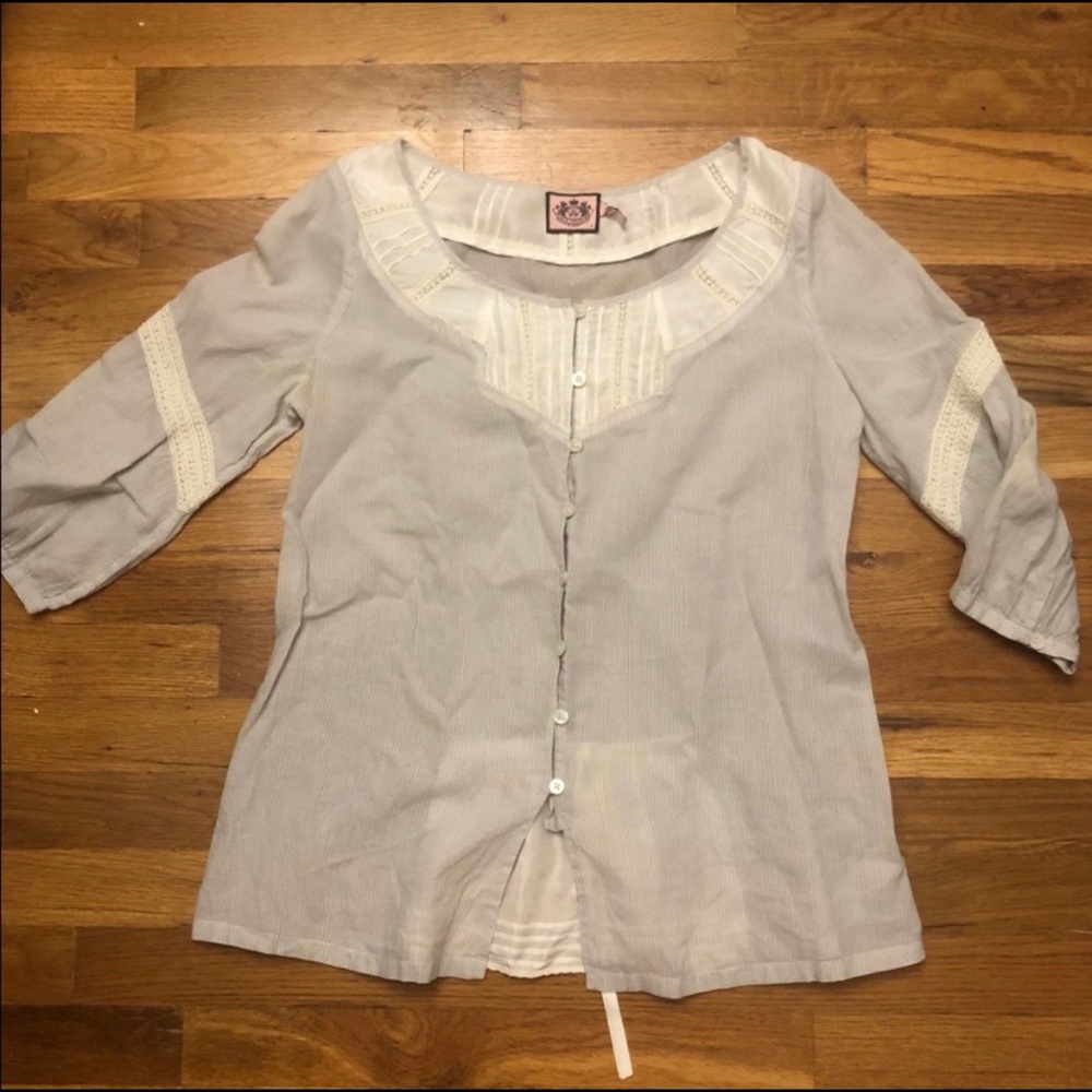 Juicy Couture Airy cotton silk blouse 8 Medium